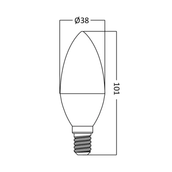Žarulja LED 7W 6500K 450lm E14 C37 IP20 svijeća BRAYTRON BA09-00713