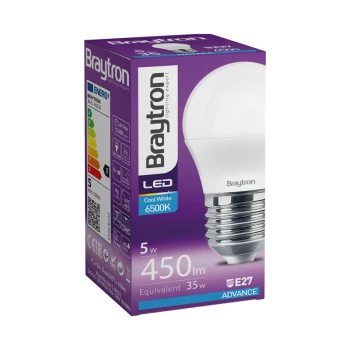 Žarulja LED 5W 6500K 450lm E27 G45 IP20 kuglica BRAYTRON BA11-00523