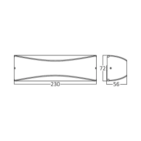 Zidna svjetiljka 10W 3000K 930lm 56x72x230mm IP54 crna PIRUS BRAYTRON BG40-00602
