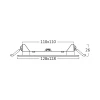 Panel LED 6W 3000K 470lm IP40 ugradbeni kvadratni bijeli BRAYTRON BP02-60600
