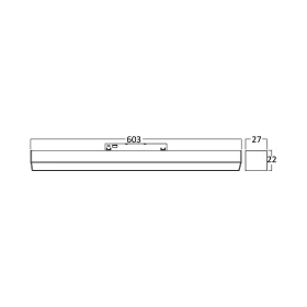 Linearna magnetska svjetiljka 18W 4000K 1850lm 22x27x603mm IP20 crna BRAYTRON BD60-00611