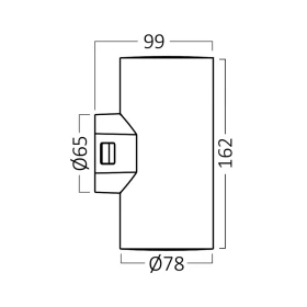Zidna svjetiljka 2x9W 3/1 fi78 IP65 okrugla siva VEKTA BRAYTRON BG38-02582