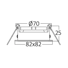 Kućište za GU10 žarulju max 35W 82x25x82mm IP20 kvadratno bijelo BRAYTRON BH03-02020