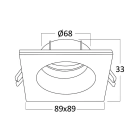 Kućište za GU10 žarulju max 35W 89x35x89mm IP54 kvadratno crno BRAYTRON BH03-02111