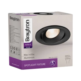 Kućište za GU10 žarulju max 35W fi95 IP20 okruglo crno BRAYTRON BH03-04121