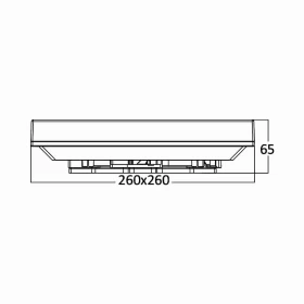 Stropna svjetiljka 20W 3000K 1980lm 260x260x65mm IP44 kvadratna BRAYTRON BH15-03100