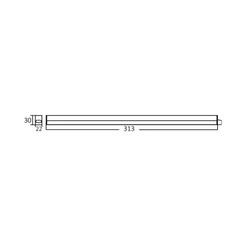 Zidna svjetiljka 4W 3000K 440lm 313mm IP20 ispod ormarića, sa prekidačem BN10-00400 ***EOL***