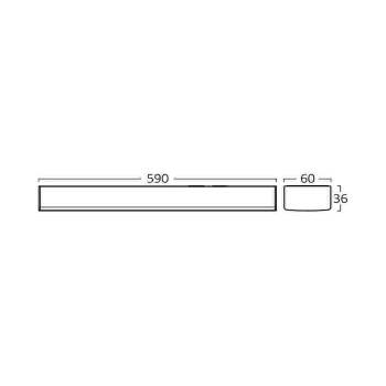Linearna svjetiljka 18W 4000K 1800lm 600mm IP40 bijela BN20-10610 ***EOL***