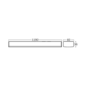 Linearna svjetiljka 36W 3/1 3600lm 1200mm IP40 sa senzorom bijela BRAYTRON BN20-41280