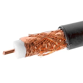 Kabel koaksijalni 1.02 Cu+32x0.12mm 100m crni CC1-100GEL