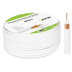 Kabel koaksijalni 1.02 Cu+32x0.12mm 50m bijeli CC1-50