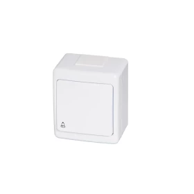 Prekidač-tipkalo OG za zvono IP44 bijeli D.3110WD
