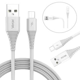 Kabel USB-micro USB 1m crno bijeli VA0055