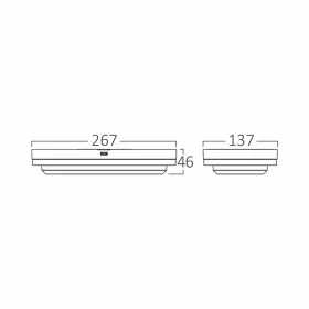 Stropna/Zidna svjetiljka 18W 3CCT 2020lm IP65 ovalna bijeli okvir BRAYTRON BC18-00380