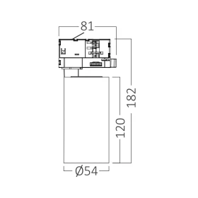 Tračna svjetiljka 15W 3CCT 1560lm IP20 za četiri žice crna BD40-00581