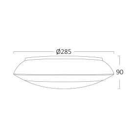 Stropna svjetiljka E27 max 23W fi285mm IP65 bijela BG37-00700
