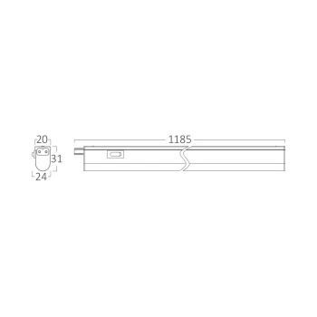 Zidna svjetiljka 14W 6500K 1550lm 1185mm IP20 ispod ormarića, sa prekidačem BRAYTRON BN11-01430