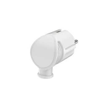 Utikač schuko kutni s uzemljenjem PVC bijeli 40kom/pak BRAYTRON BY74-00003
