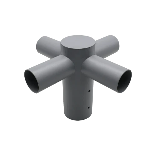 Adapter za uličnu rasvjetu 4-struki fiksni 80 do 60 mm sivi ENOVALITE ELED900309