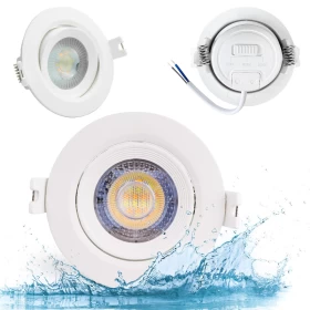 Stropna svjetiljka 5W 450lm 38° IP44 downlight 3-stupanjsko prigušivanje prigušivo preko zidnog prekidača zakretno LUXULA LX300101