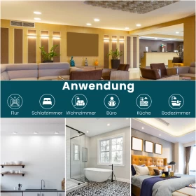 Stropna svjetiljka 5W 450lm 38° IP44 downlight 3-stupanjsko prigušivanje prigušivo preko zidnog prekidača zakretno LUXULA LX300101