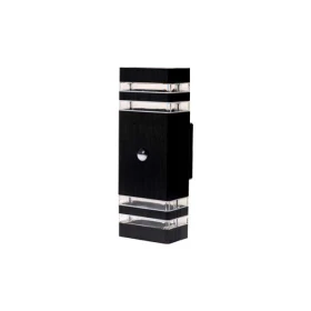 Kućište za 2xGU10 žarulju max 2x35W 295x110x105mm IP65 pravokutno crno sa PIR senzorom INEZ 8526