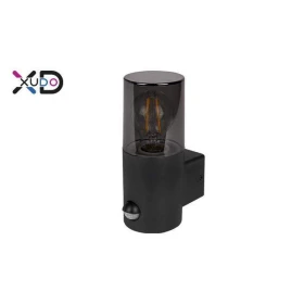 Kućište za E27 žarulju max 40W 80x118x200mm IP44 okruglo crno sa PIR senzorom KINKIET XD-HW912B